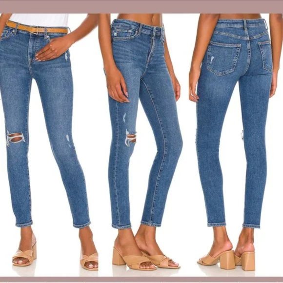 Lovers + Friends Distressed Ricky Low Rise Skinny in Brighton 27 $158 NEW - Picture 1 of 12